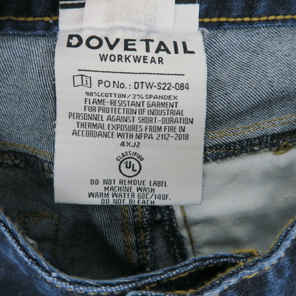 Dovetail Utility Jeans Womens 4/30 Blue FR Flame Resistant Utility Double Knee - Picture 12 of 13